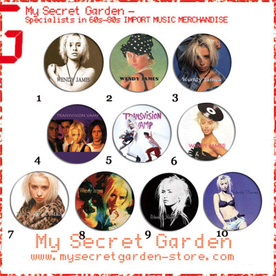 Transvision Vamp - Wendy James Pinback Button Badge Set 1a or 1b( or Hair Ties / 4.4 cm Badge / Magnet / Keychain Set )